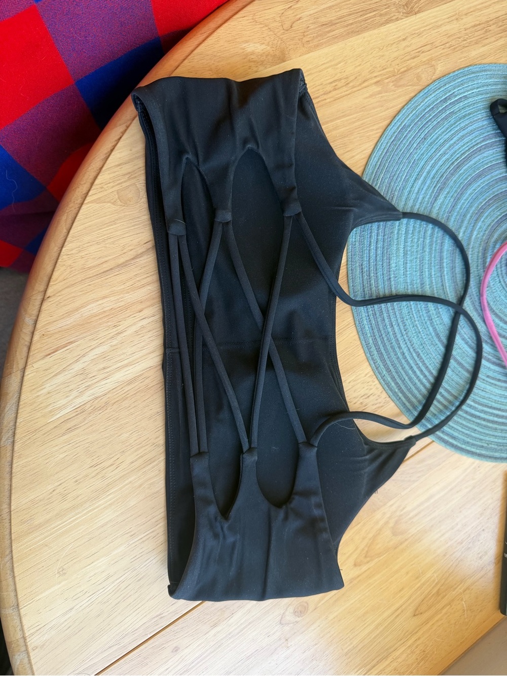Strappy Back Sports Bra - Black - Picture 6 of 10